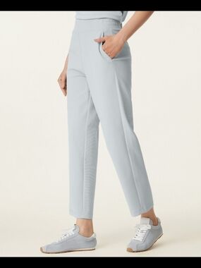 OGL Light Blue Cropped High-Rise Straight Pants